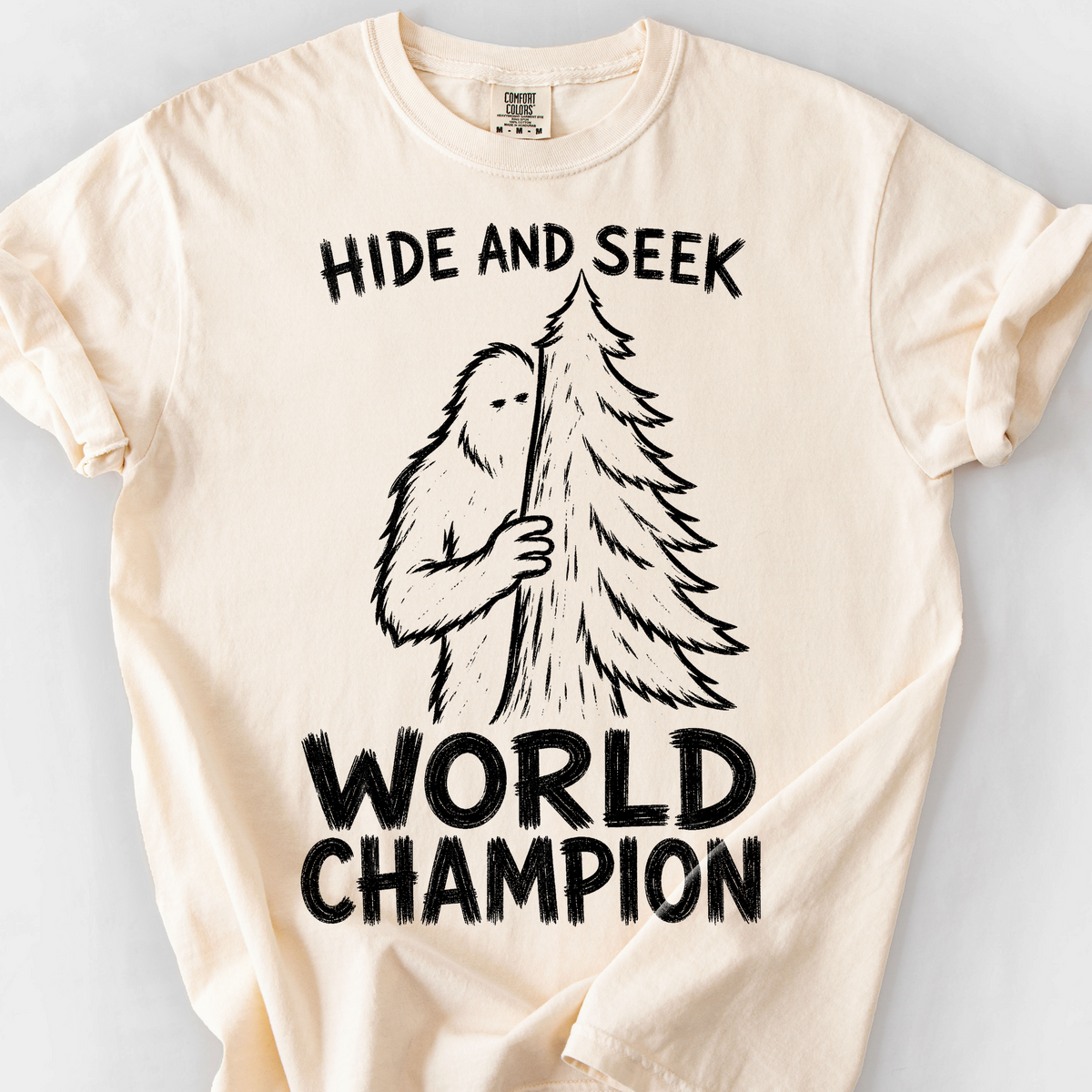 Bigfoot Hide And Seek T-Shirt — Ivory