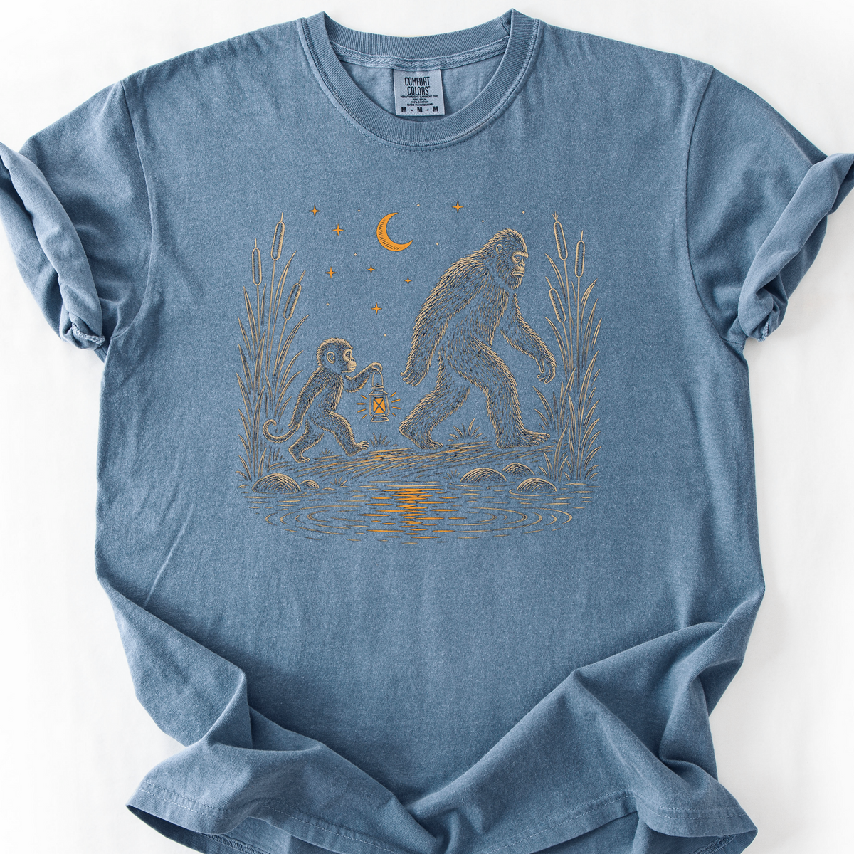 Bigfoot Lantern Night T-Shirt — Blue Jean