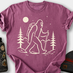 Bigfoot Night Hike T-Shirt — Berry