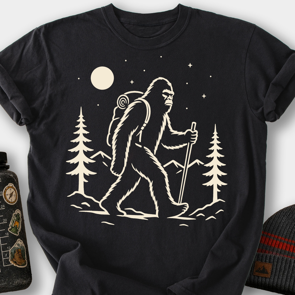 Bigfoot Night Hike T-Shirt — Black