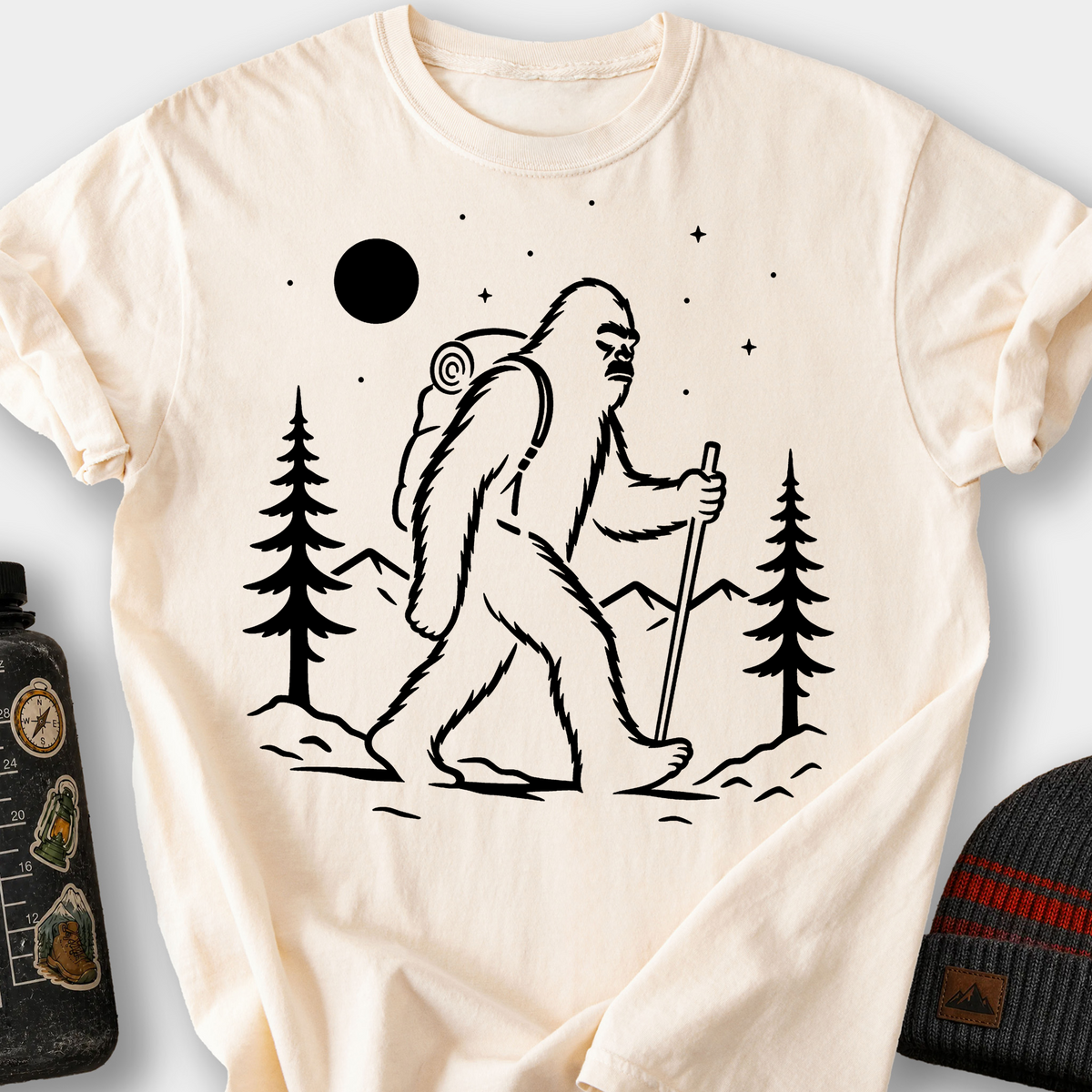 Bigfoot Night Hike T-Shirt — Ivory