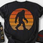 Bigfoot Retro Sunset T-Shirt — Black