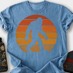 Bigfoot Retro Sunset T-Shirt — Blue Jean
