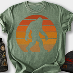 Bigfoot Retro Sunset T-Shirt — Moss