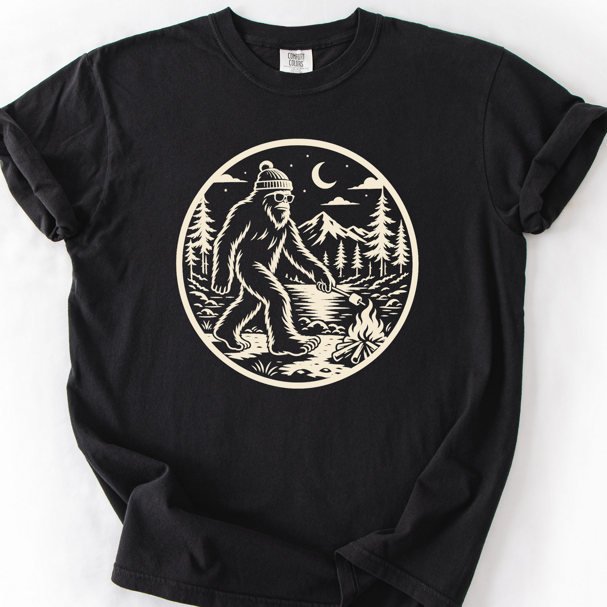 Bigfoot Roasting Badge T-Shirt — Black