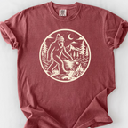 Bigfoot Roasting Badge T-Shirt — Brick