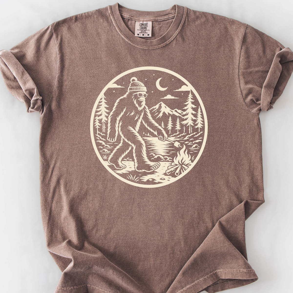 Bigfoot Roasting Badge T-Shirt — Espresso