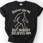 Bigfoot Saw Me T-Shirt — Black