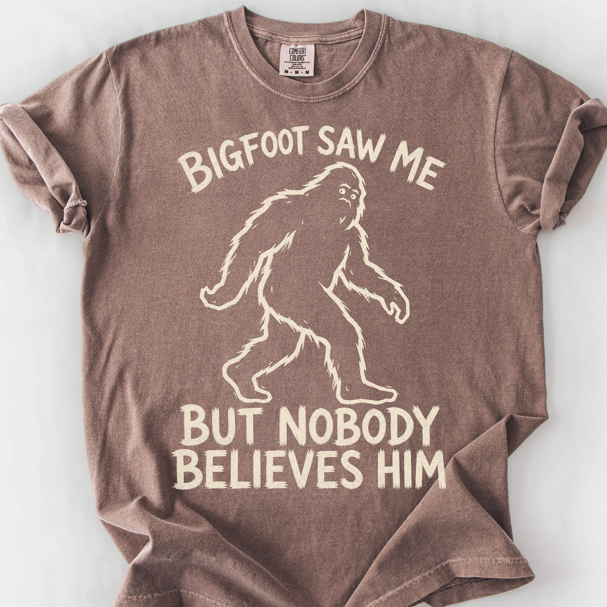 Bigfoot Saw Me T-Shirt — Espresso