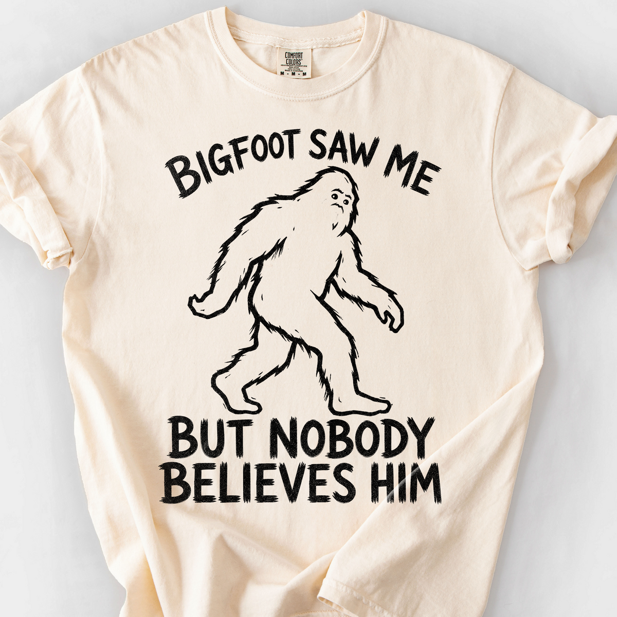 Bigfoot Saw Me T-Shirt — Ivory