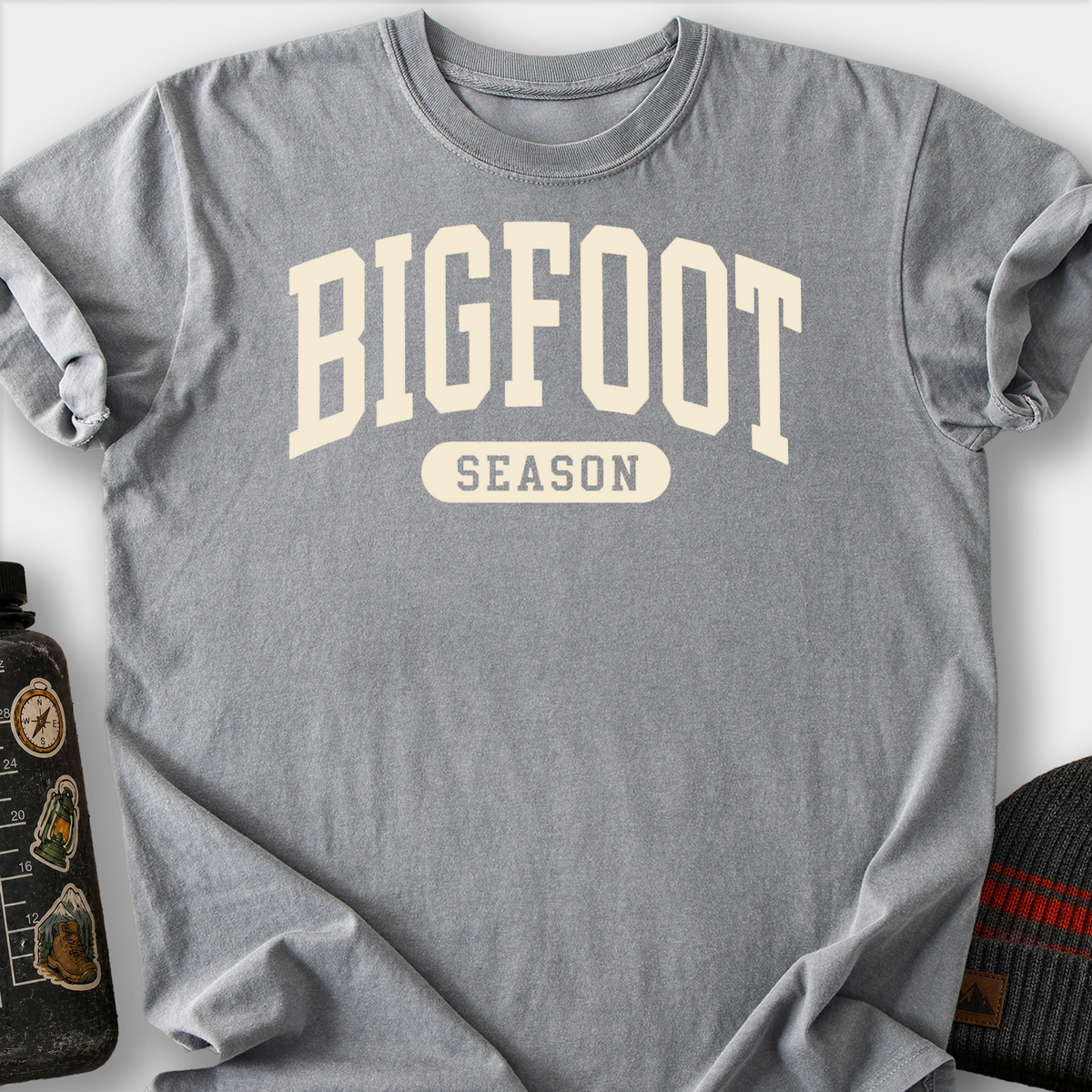 Bigfoot Season T-Shirt — Grey