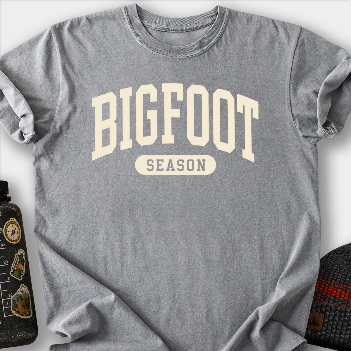 Bigfoot Season T-Shirt — Grey