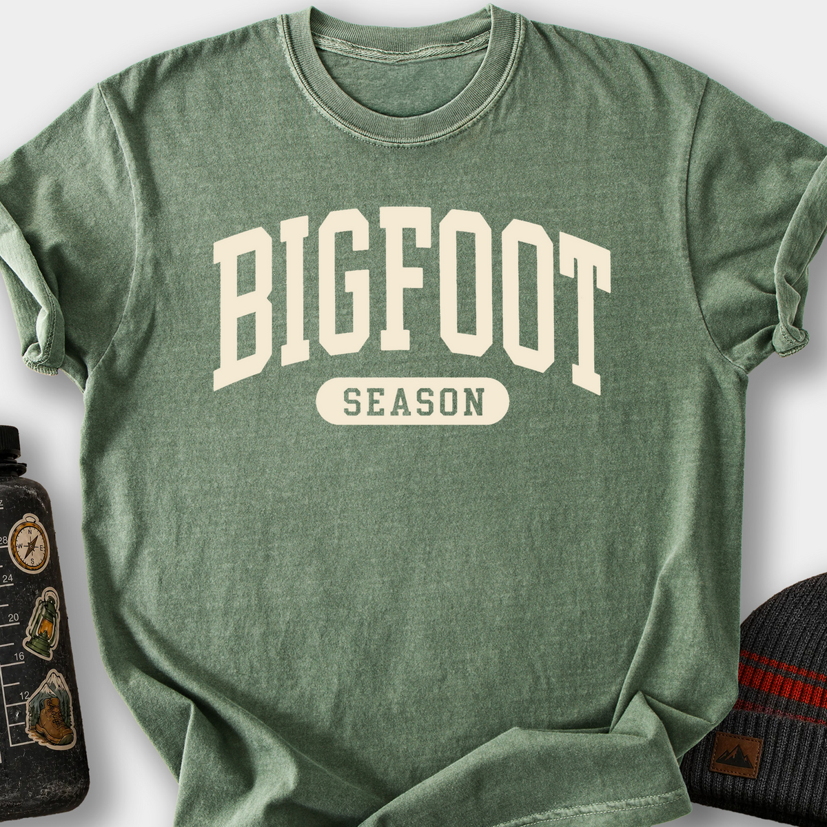 Bigfoot Season T-Shirt — Moss