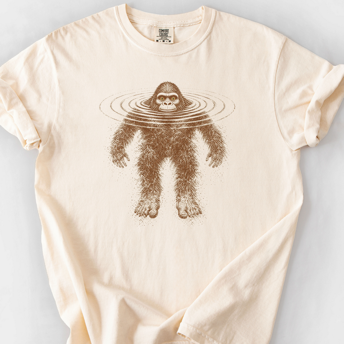 Bigfoot Submerged T-Shirt — Ivory