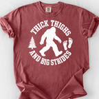 Thick Thighs and Big Strides (Bigfoot) T-Shirt — Brick