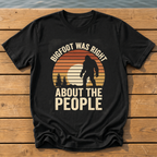 bigfoot was right about the people_sunset slat silhouette T-Shirt — Black