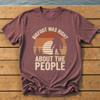bigfoot was right about the people_sunset slat silhouette T-Shirt — Brick