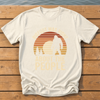 bigfoot was right about the people_sunset slat silhouette T-Shirt — Ivory
