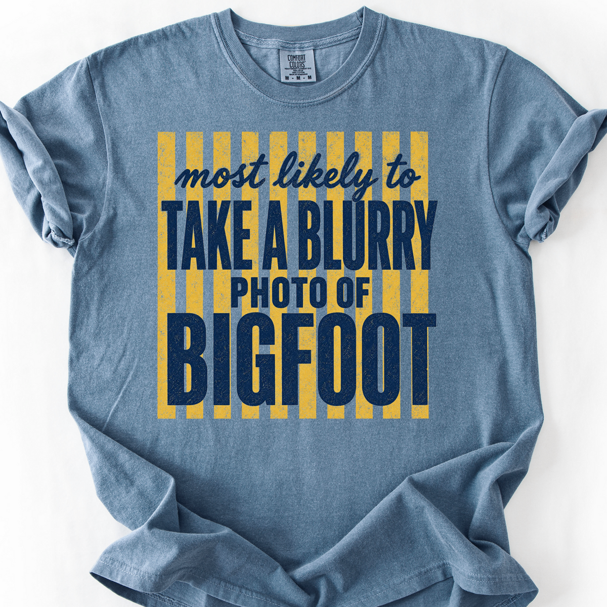 Blurry Photo Of Bigfoot T-Shirt — Blue Jean