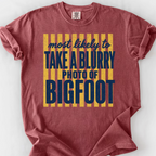 Blurry Photo Of Bigfoot T-Shirt — Brick