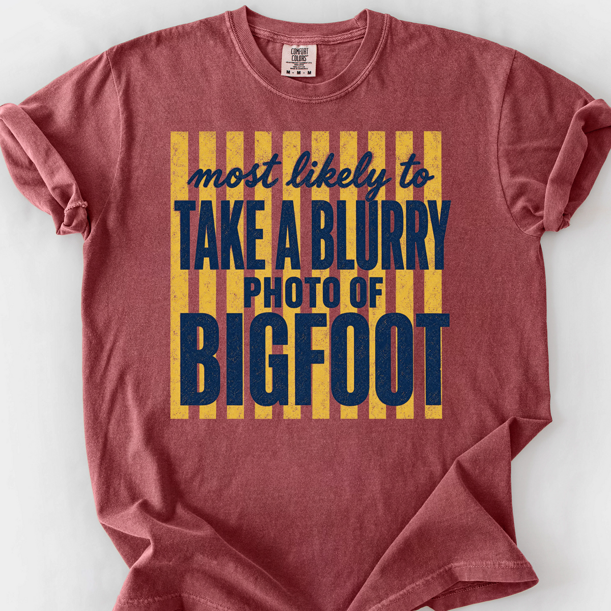 Blurry Photo Of Bigfoot T-Shirt — Brick