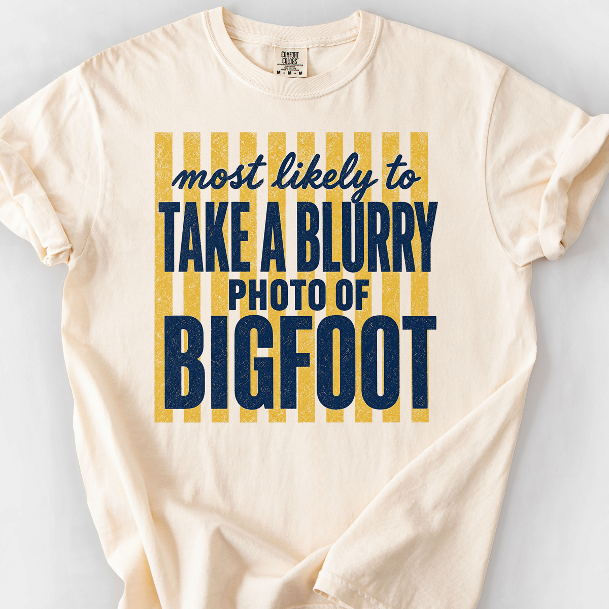 Blurry Photo Of Bigfoot T-Shirt — Ivory