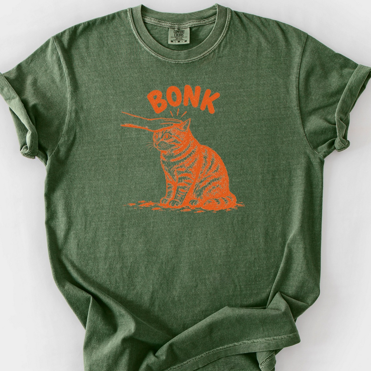 Bonk Cat T-Shirt — Moss