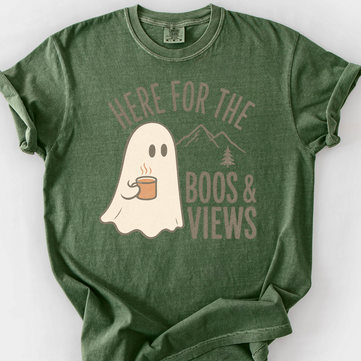 Boos And Views T-Shirt — Moss