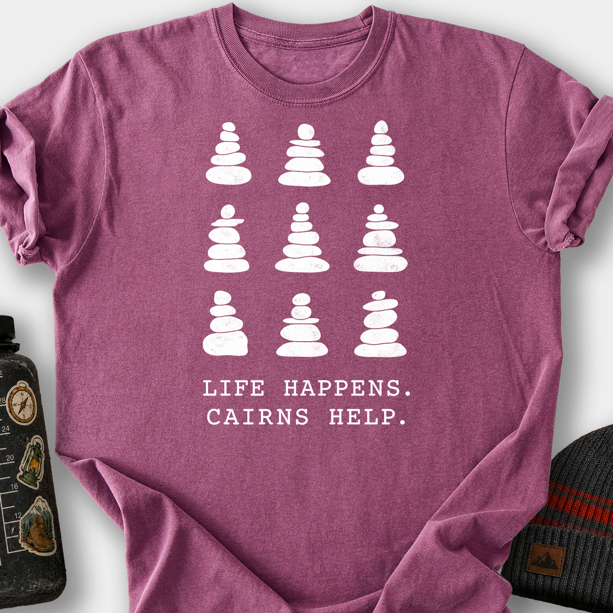 Cairn Specimen Chart T-Shirt — Berry