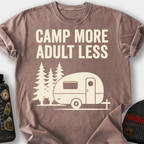 Camp More, Adult Less T-Shirt — Espresso