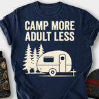 Camp More, Adult Less T-Shirt — Navy