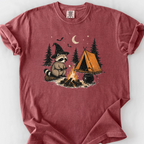 Camp Witch Raccoon T-Shirt — Brick