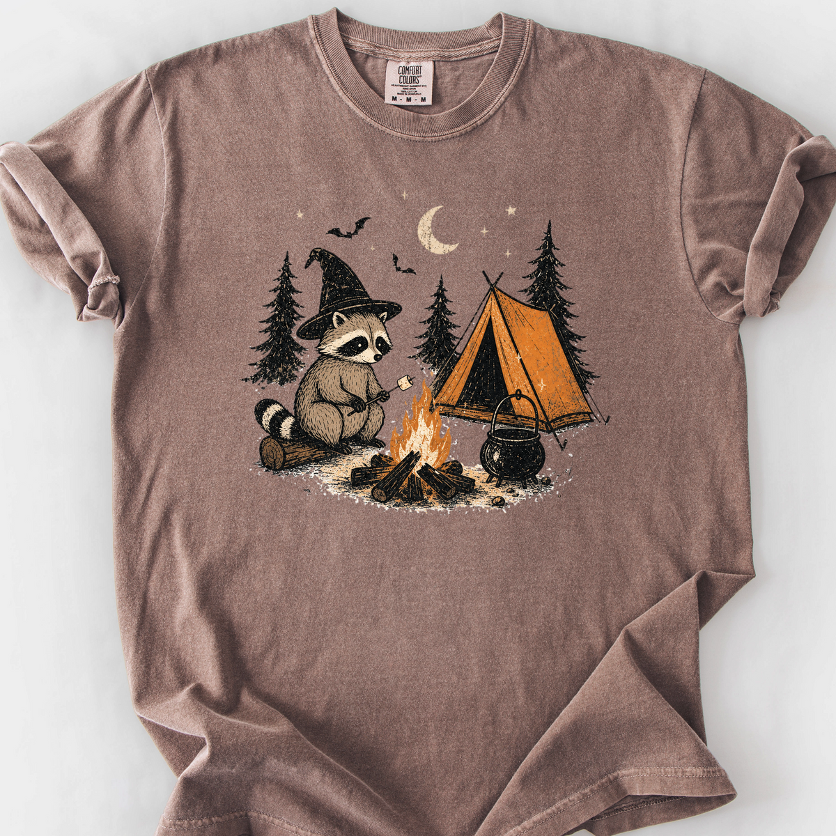 Camp Witch Raccoon T-Shirt — Espresso