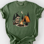Camp Witch Raccoon T-Shirt — Moss