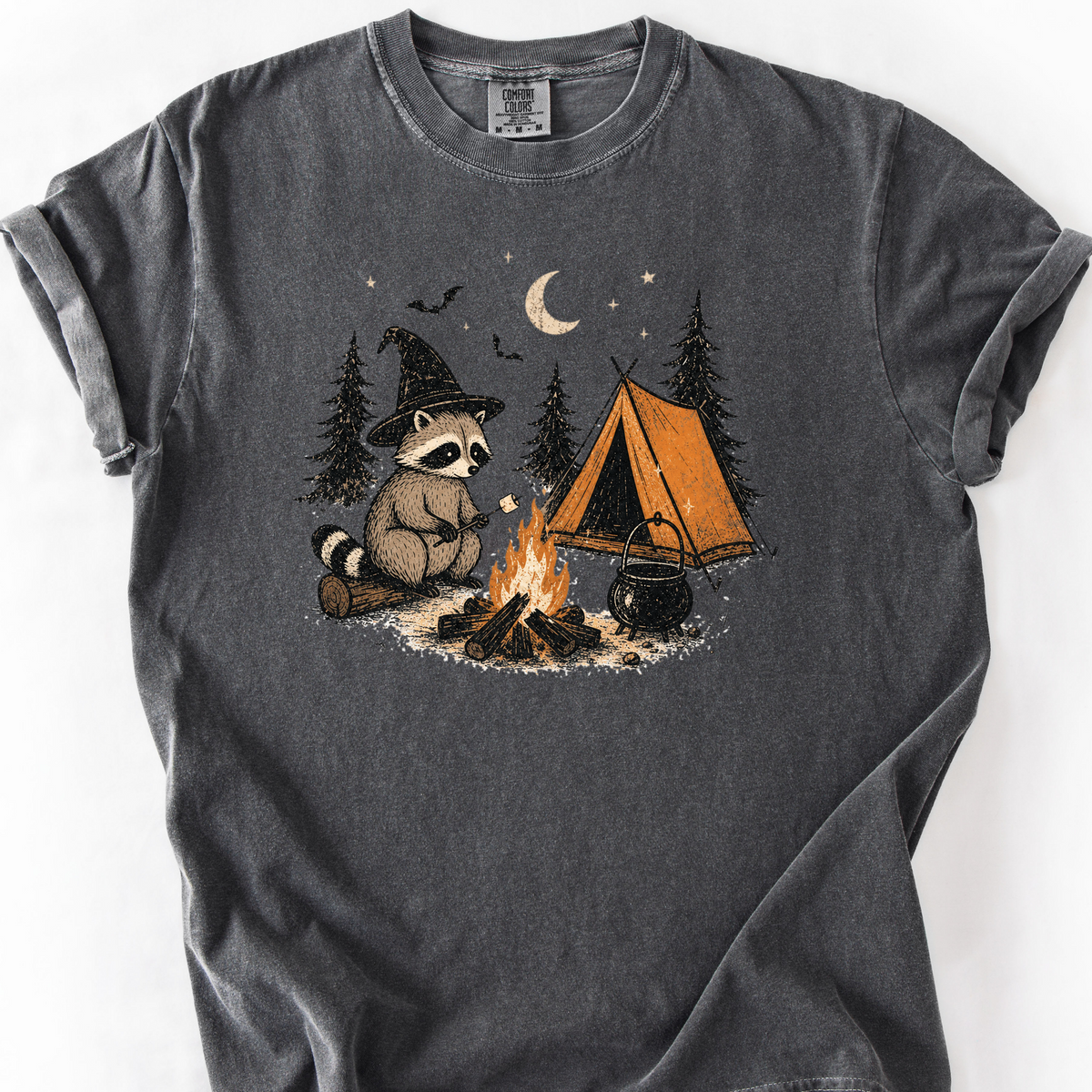 Camp Witch Raccoon T-Shirt — Pepper