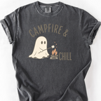 Campfire And Chill Ghost T-Shirt — Pepper