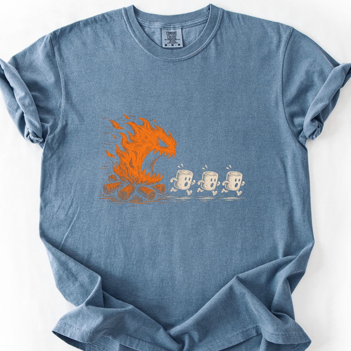 Campfire Chaos T-Shirt — Blue Jean