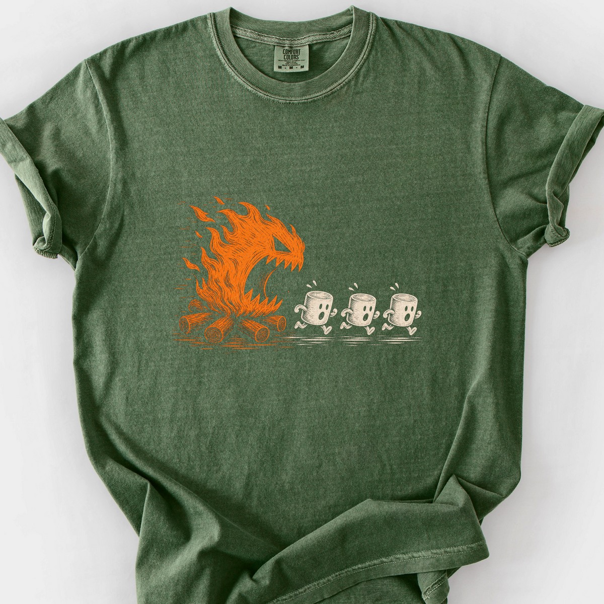 Campfire Chaos T-Shirt — Moss