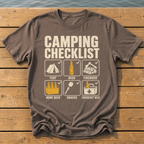 camping checklist T-Shirt — Espresso