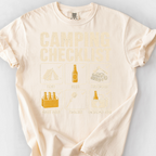 Camping Checklist T-Shirt — Ivory