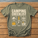 camping checklist T-Shirt — Moss