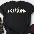 Camping Evolution T-Shirt — Black