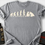 Camping Evolution T-Shirt — Grey