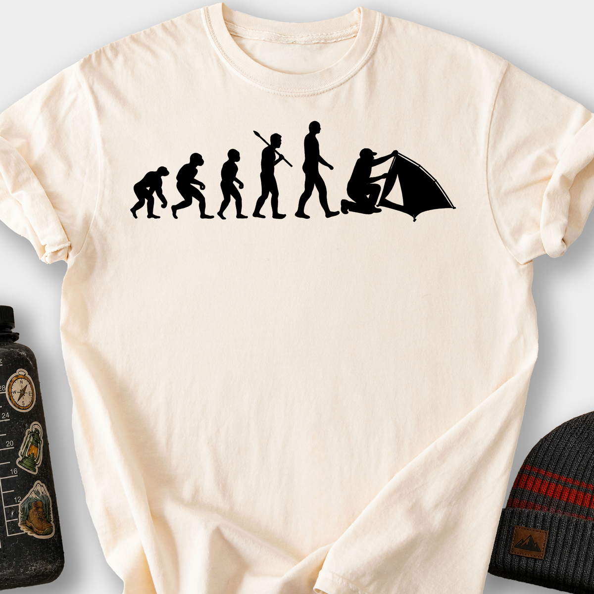 Camping Evolution T-Shirt — Ivory