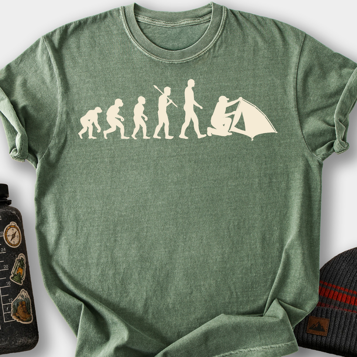 Camping Evolution T-Shirt — Moss