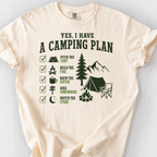 Camping Plan Checklist T-Shirt — Ivory