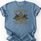 Camping With Extra Steps T-Shirt — Blue Jean