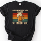 Camping Without Beer T-Shirt — Black