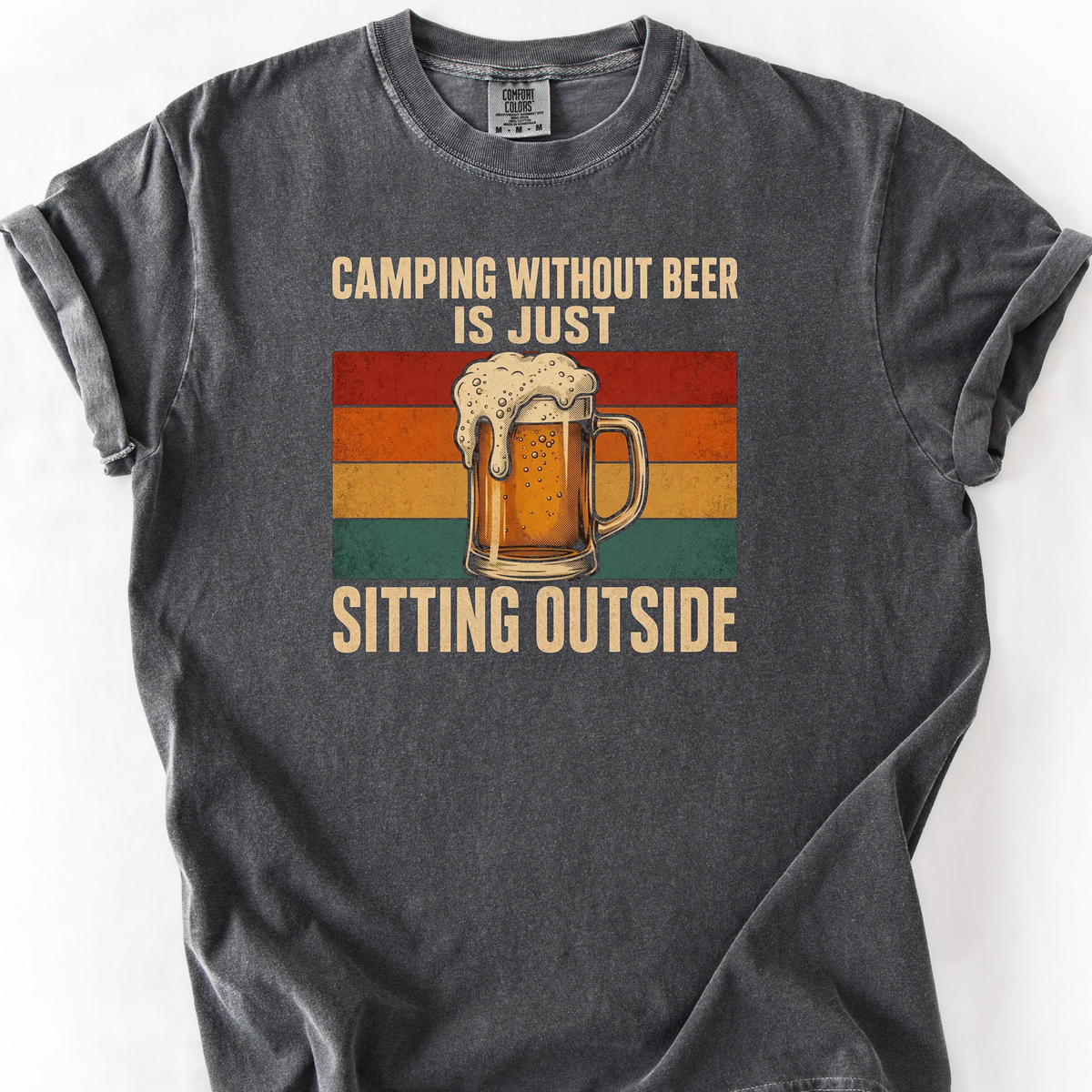Camping Without Beer T-Shirt — Pepper
