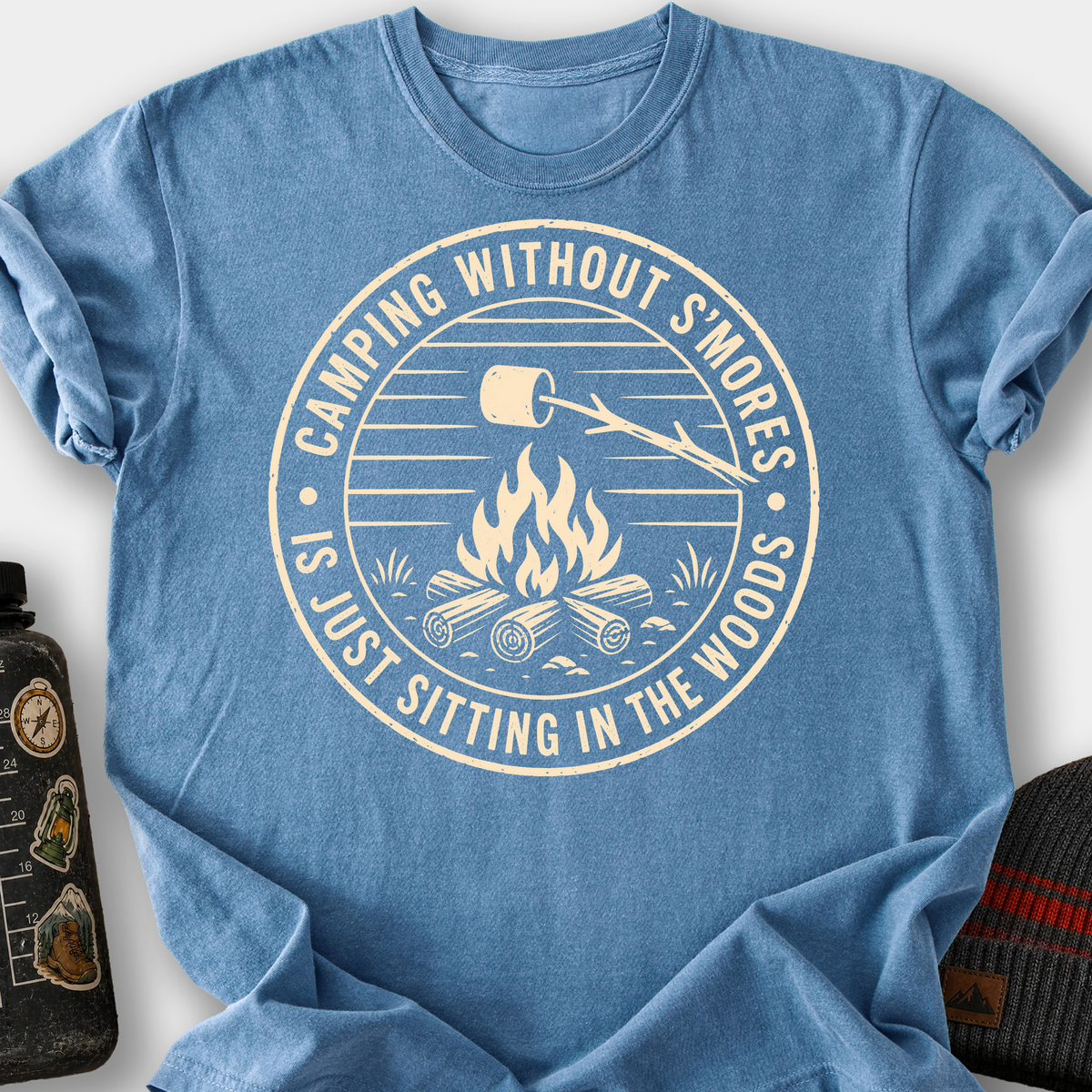 Camping Without S'mores T-Shirt — Blue Jean